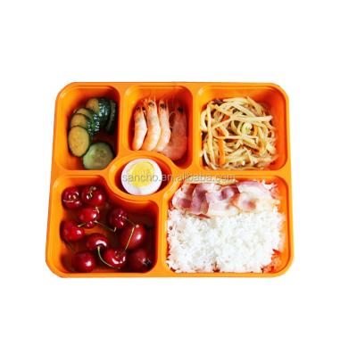 China Wholesale Disposable Bento Lunch Boxes Compartment Plastic Food Container With Lid for sale