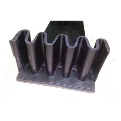 China Corrugated Rubber Baffle Conveyor Belt Sidewall 800mm Wide Tear-Resistant Belting For Gold Mine for sale