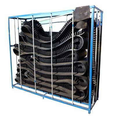 China Tear-Resistant Ep/Nn PE Sidewall Industrial Rubber Corrugated Conveyor Belt For Materials Transportation for sale