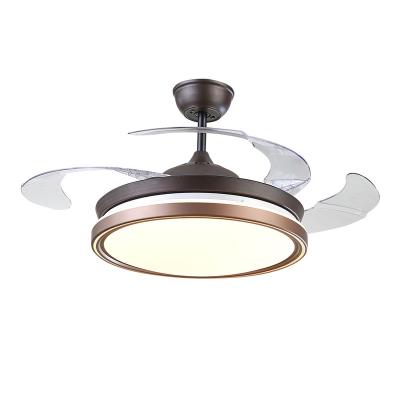 China Fancy simple modern living room DC electric decorative ceiling light with fan ceiling fan with light 