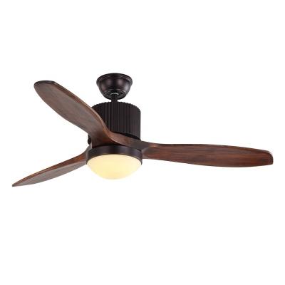 China Modern Wooden Led Living Room Ceiling Fans With Remote Controller for sale