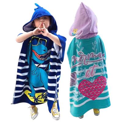 China High Quality Recycled Environmental Organic Hooded Beach Towel Child Safe Hooded Beach Towel for sale