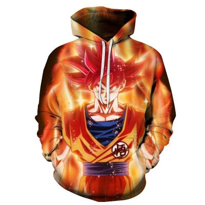 China waterproof 3d printed hoodies dragonball for mens clothing oem 3d emboss mens hoodies and sweatshirts for sale