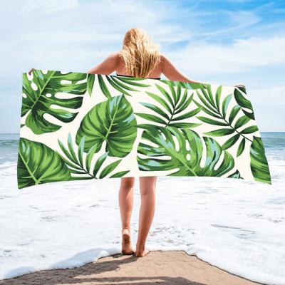 China Custom Printed Summer Viable Sand Free Microfiber Travel Towel Outdoor Beach Towel For Adults for sale