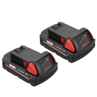 China Power Tools G25 Li18 M18B 18V 2.0Ah Li-ion Battery Pack For Milwaukee Power Tools Mil 18v Rechargeable Batteries for sale