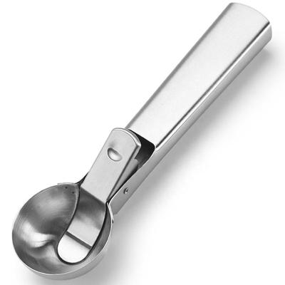 China Sustainable Premium Stainless Steel Ice Cream Scoop With Trigger Lever for sale