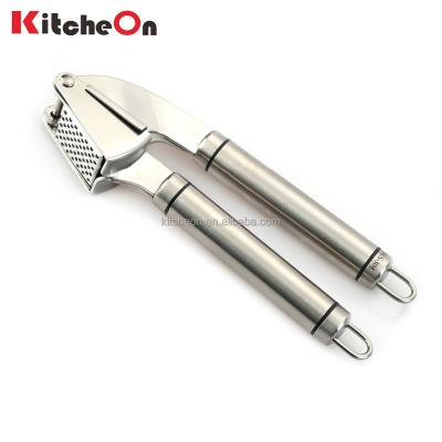 China Sustainable Food Grade 18/8 Stainless Steel Professional Garlic Press for sale