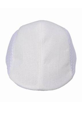 China Nylon Linen White Peaked Flat Cap Elastic Sweatband Childrens Hiking for sale