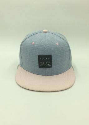 China Printed Sports Snapback Hats For Girls , Light Pink Baseball Snapback Cap for sale