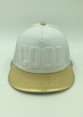 China De kleine Kappen van het Netwerksnapback van Reisdames/Witte en Gouden Snapback-Hoeden Te koop