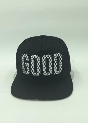 China Custom Flat Brim Mesh Snapback Caps For Kids 3D Puffed Embroidery for sale