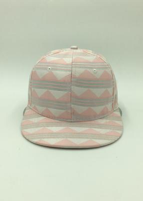 Chine Sports réglables rayés de casquette de baseball plate blanche rose simple de bord occasionnels à vendre