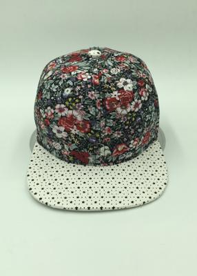 China Adjustable Hip-Hop Floral Snapback Hats / Flower Snapback Caps For Guys for sale