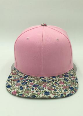 Cina I cappelli floreali casuali di Snapback delle signore hanno stampato il poliestere del cotone per la decorazione in vendita