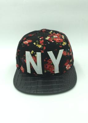 China Mens Letter Casual Floral Snapback Hats Applique Embroidey for Hiking for sale