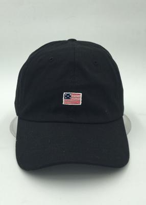 China Flag Pattern Curved Peak Baseball Caps With Leather Strap Vintage Style for sale