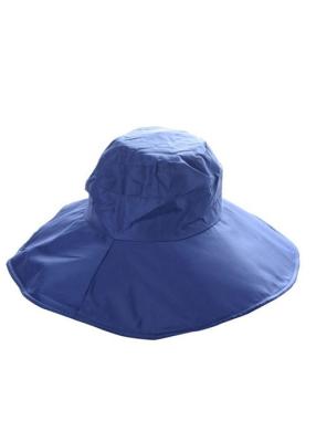 China Polyester Fishing Plain Bucket Hat With Drawstring Mens Blue Bucket Hat for sale