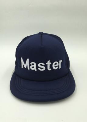 China Hip-Hop Blue Custom Embroidered Snapback Hats Double Peak Personalized for sale