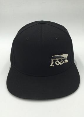 China Characteristic Custom Embroidered Snapback Hats Iron Logo With Leather Strap for sale