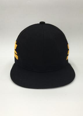 Chine Engrenez les sports de broderie de rayure de chapeau de base-ball de Snapback que le noir aèrent à vendre