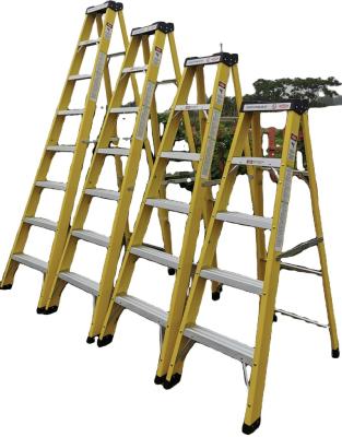 China Fiberglass Telescopic Ladder 3 Folding Ladders 4 5 6 7 Steps FRP Ladder for sale