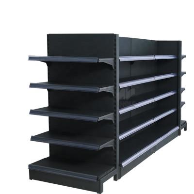 China Corrosion protection supermarket equipment double sides convenience store gondola rack groceries shelving gondola shelving for sale