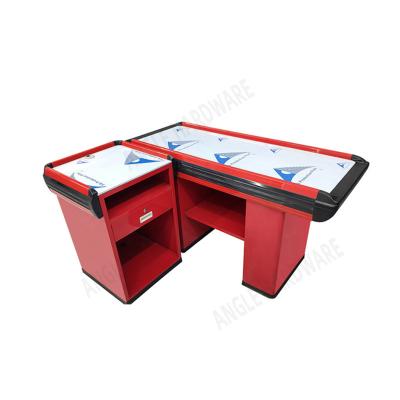 China Corrosion Protection top Supermarket Checkout Counter Shop Cashier Desk best price for sale