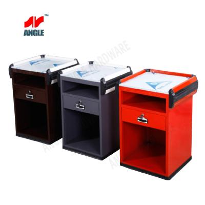 China Corrosion Protection Supermarket Cashier Edge Steel Belt Sets Packing Plastic Type Aluminum Desk Cash Checkout Counte for sale