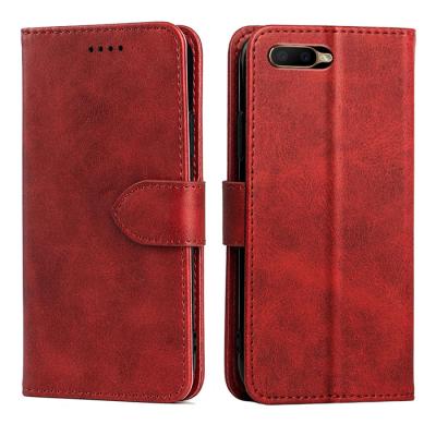 China Hot Selling Slim Leather Mobile Phone Anti-fall Kickstand Flip Cover Case For OPPO AX5S Without Fingerprint Version for sale