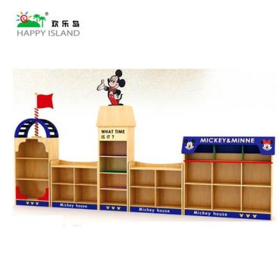 China Wooden Kindergarten Furniture Classroom Molding Wooden Cabinet With High Quality And Low Price for sale