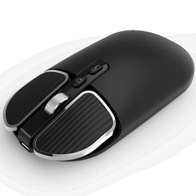 China Aluminum the new wireless mouse is suitable for office desktop computers easy to wear and carry black wireless mouse with USB PO for sale