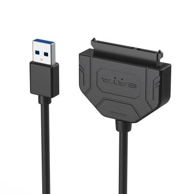 China Plastic USB3 To SATA III 3.0 Cable 2.5 Inch SATA To Adapter 22 Pin 7+15 HDD SSD Attach Serial Support UASP SATA for sale