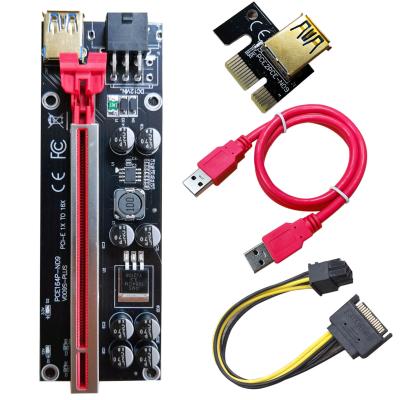 China Best Sell VER 009S Plus 60cm USB 3.0 Riser Card Adapter 6 Pin PCI-E 1X To 16X Riser Card Supplement 8 Capcitors 009s for sale