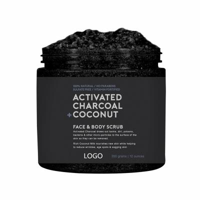 China Exfoliator's natural ingredients Activated Charcoal and Coconut Body Scrub for sale