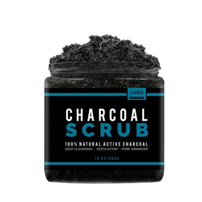 China Exfoliator Private Label Natural Activated Charcoal Deep Cleansing Face Scrub for sale