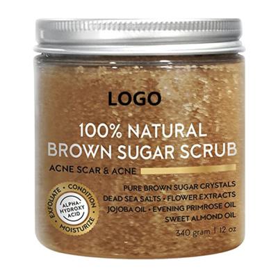 China Private Label Brown Exfoliating Natural Sugar Face Scrub from Exfoliator for sale