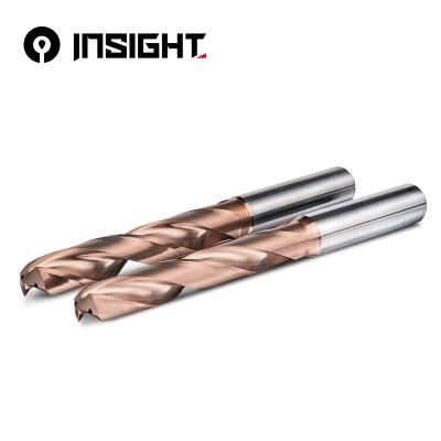 China 5XD Metal Hardness Non Ferrous Drill Bit Coolant Hole Tungsten Carbide High Torsion Drill For CNC Machine Hardened Steel Tools for sale