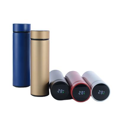 China Viable Creative Smart Gradient Color 304 Stainless Steel Display Smart Vacuum Cup Hot Water Mug for sale