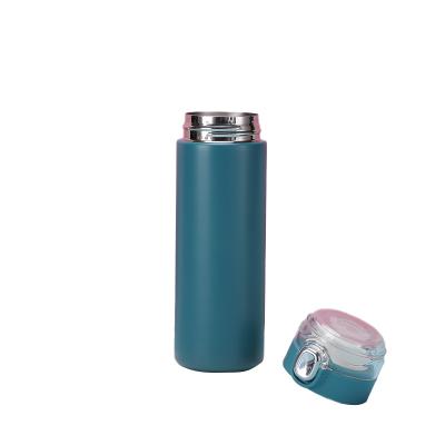 China Viable Stainless Steel Water Bottle Vacuum Bounce Tumbler Automatic Cup Thermos Smart Pea Mug for sale