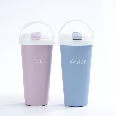 China Stainless Steel Modern Double Handle Wall Travel Use Portable Coffee Tea Cups for sale