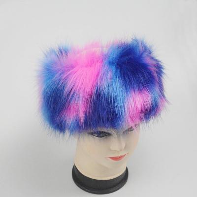 China Beautiful 2021 New Design Artificial Fur Ladies Hair Bands Customized For Coloring Hair Thermal Bands for sale