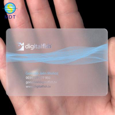 China Clear Transparent Business Card MDT J53 High Redemption Rate Business Card for sale