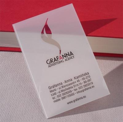 China MDT AU 33 Durable Custom Plastic Transparent Business Card for sale