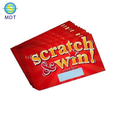 China PVC PET ABS MDT A Scratch Off Plastic Cards PVC Card Promotion for sale