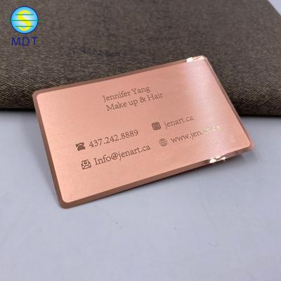 China Custom Luxury Mdt Metal Business Card Metal Design Membership Card Antique Imitation Luxury Printing for sale