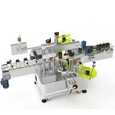 China Beverage Two Sides Labeller For Front And Back Sticker Labeling Machine Label Applying Machinery for sale