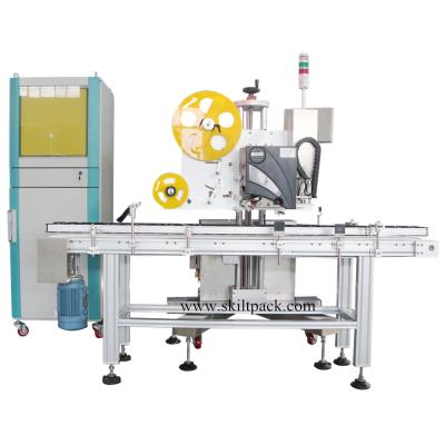 China Logistics Monitoring Sticker Cardboard Top Surface Automatic Online Printing Labeling Machine for sale