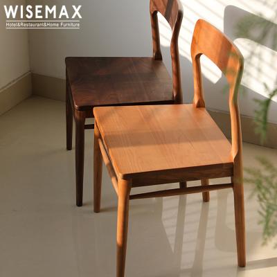 China WISEMAX FURNITURE Nordic Simple Modern Minimalist Dining Sets Chair For Cafe Restaurant Durable Solid Wood Dining Chair for sale