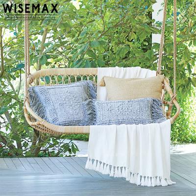 China WISEMAX FURNITURE Indonesia Garden Swing Chair Modern Modern Outdoor Furniture Balcony Hanging Rattan Swing for sale