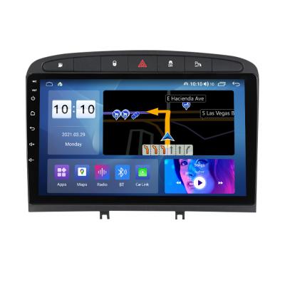 China BT/TV/mp3/SWC/DVR/WIFI/3G/DVD Mekede Android 11 8+128G GPS Navigation Car DVD Player For Peugeot 408 Car Audio System (Black) for sale